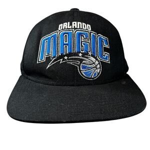 Retro Orlando Magic NBA script Mitchell & Ness black snapback hat